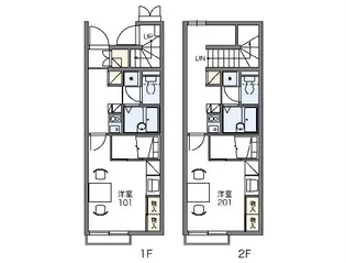 レオパレスHOPE28【212号室】の間取り