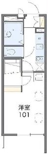 レオパレスゴールデンステージ【101号室】の間取り