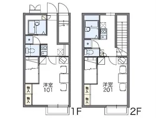 レオパレスコスモ【102号室】の間取り
