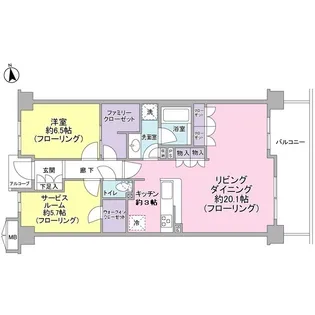 エム・ブランド梶ヶ谷【5階】の間取り