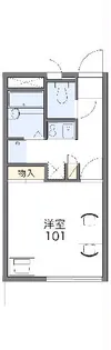 レオパレスDearfriends【102号室】の間取り