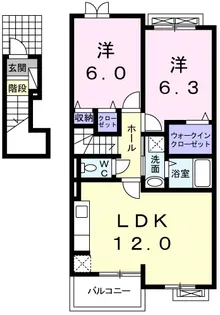 プリムラⅡ【2階】の間取り