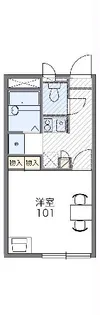 レオパレスニュー宝木ガーデン【206号室】の間取り