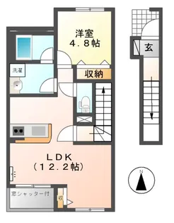 ラ・ラ・カーサ・ドルチェ【2階】の間取り