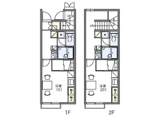 レオパレスなごみ【111号室】の間取り