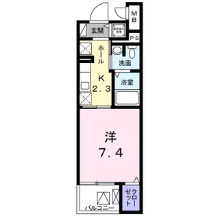 カームシティYASUDA【4階】の間取り
