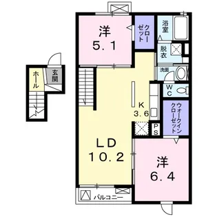 アンベリール【4階】の間取り