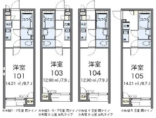クレイノ桜ソレイユ【105号室】の間取り