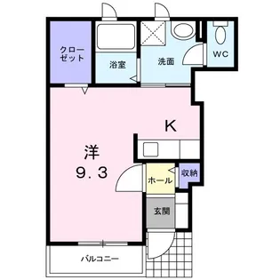 サウザンコートA【1階】の間取り