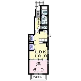 イースト ワン【101号室】の間取り