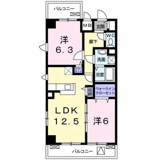 アイガー【1階】の間取り