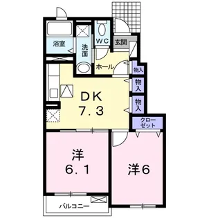ベスト ナウ ハウス A【1階】の間取り