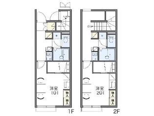 レオパレスさくらい【106号室】の間取り