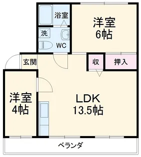 グリーンヒル藤が丘A【4階】の間取り