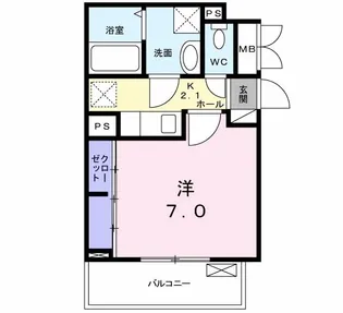 クレメントⅠ【3階】の間取り