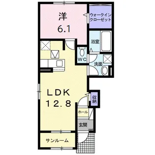 シャルムローズ【1階】の間取り