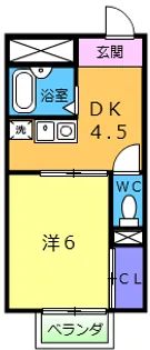 サクセスタウン岸岡 B【2階】の間取り