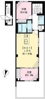 ラシーネ天神下【6階】の間取り