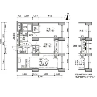 東雲キャナルコートCODAN14号棟【9階】の間取り