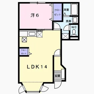 メゾンジオワイユⅠ【1階】の間取り