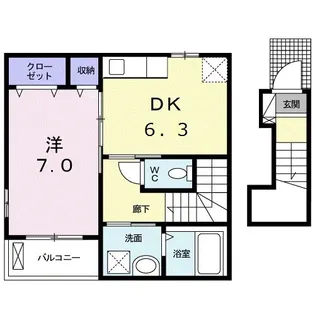アルテグラン調布【2階】の間取り