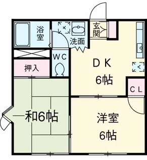 むさし野ハイツA棟【1階】の間取り