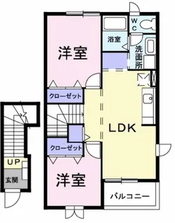 ランポーベルⅡ B【2階】の間取り