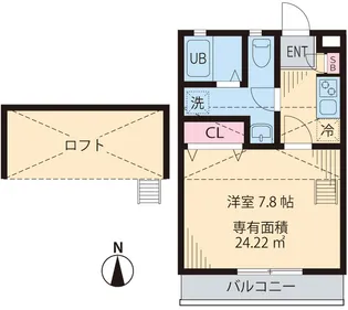 エスペランサ一橋【203号室】の間取り