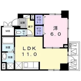 リバブルK【7階】の間取り