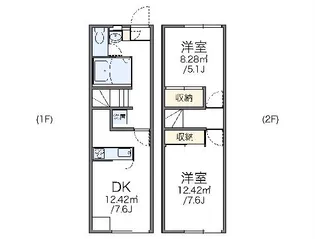 レオパレス長岡【108号室】の間取り