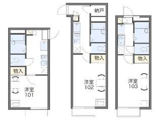 レオパレス峰岡【202号室】の間取り