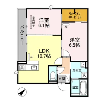 プルミエール大宮七里 A【3階】の間取り