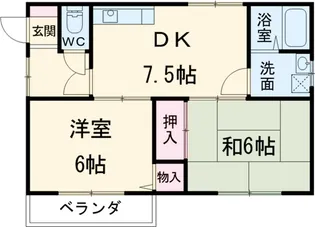 サンシャインⅠ【202号室】の間取り