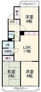グリーンハイツたかはな【2階】の間取り