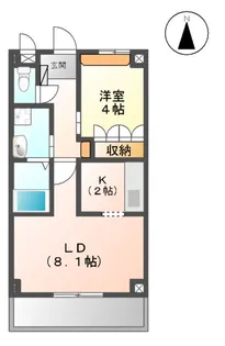 ベルメゾン三ノ町【2階】の間取り