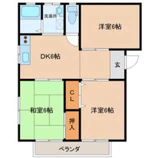 マルワカハイツ【2階】の間取り