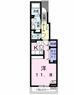 茜ハイツ【1階】の間取り