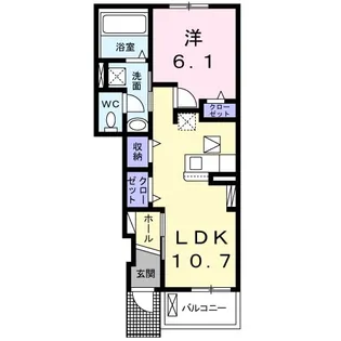 ベル アンジュ Ⅰ【1階】の間取り