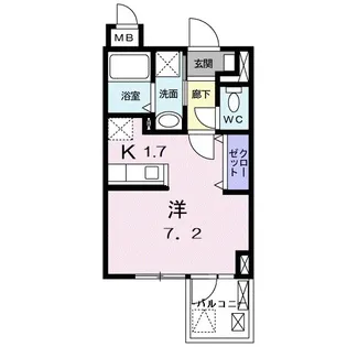 ステージ グラシア【6階】の間取り