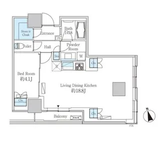 ベルファース芝浦タワー【26階】の間取り