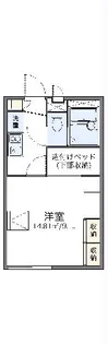 レオパレス花咲【104号室】の間取り
