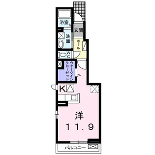 プライムコートハウスB【1階】の間取り