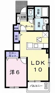 ヒルサイドレジデンス【1階】の間取り
