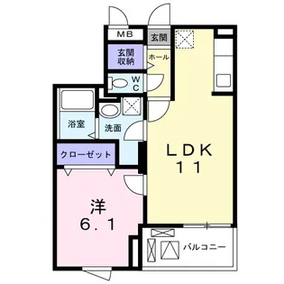 プレステージア【3階】の間取り