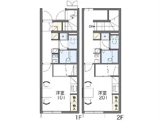レオパレスO two【1階】の間取り