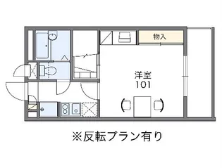 レオパレス新都心メカル【1階】の間取り