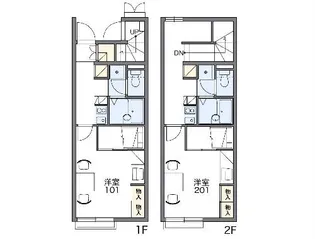 レオパレスウィステリアα【104号室】の間取り