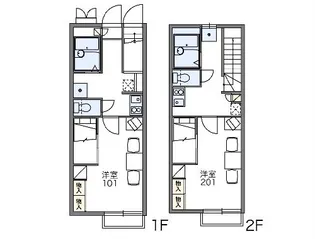 レオパレスクプクプ【108号室】の間取り