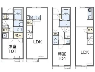 レオネクストネクスト楠【107号室】の間取り