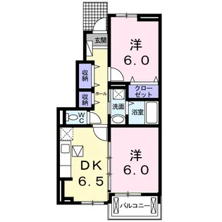 サンライズ・横須賀【1階】の間取り